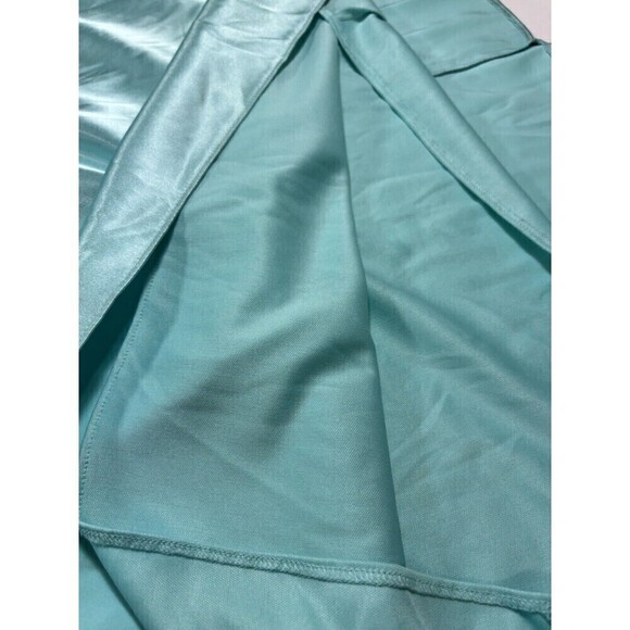 Nicole by Nicole Miller Platinum Formal Dress Gown Aqua Blue 14 Maxi Strapless - Picture 10 of 11